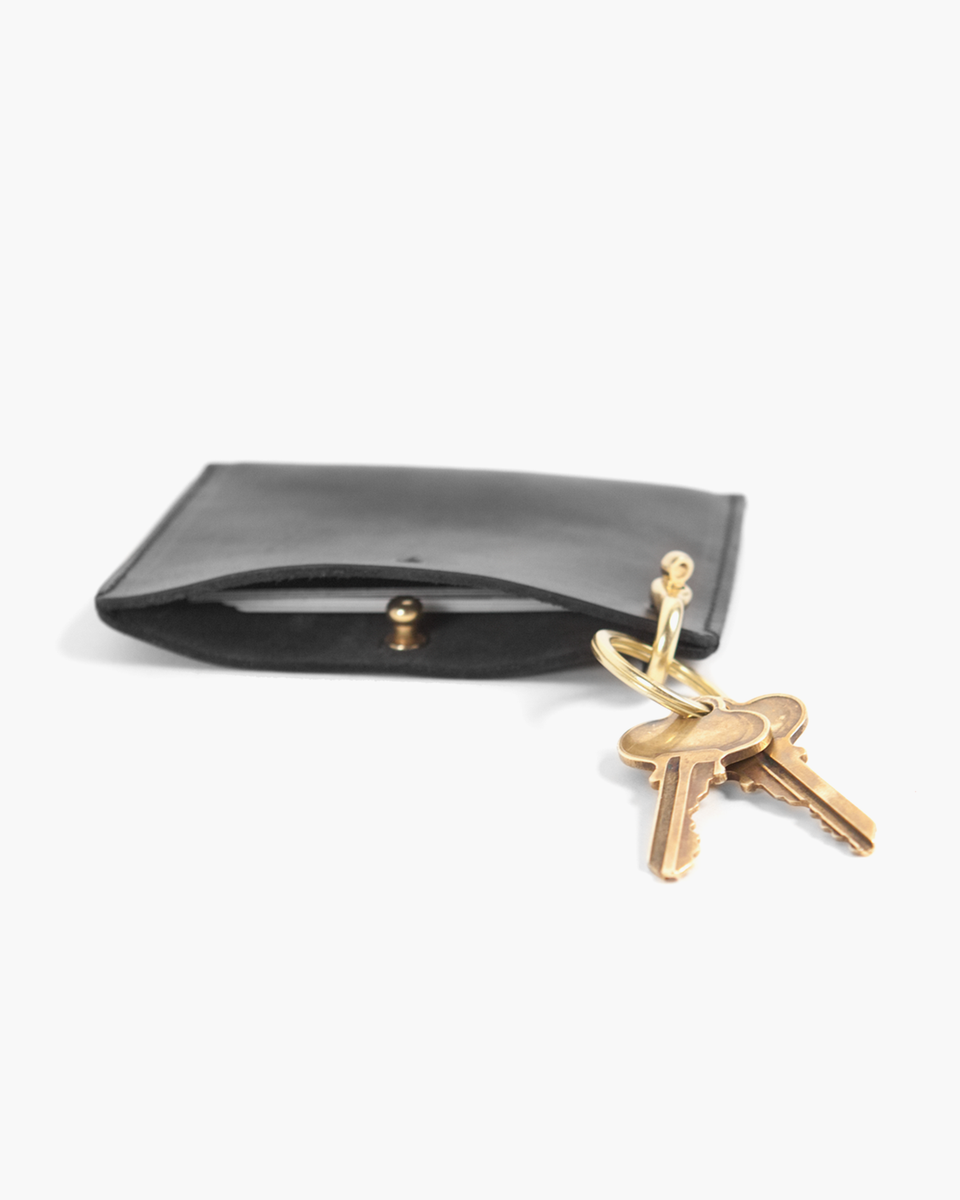 Black Louis Vuitton Card Holder Keychain