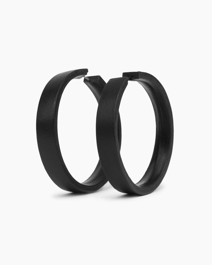 ALOR Black Cable 1.5″ Hoop Earrings with 18kt White Gold – Luxury Designer  & Fine Jewelry - ALOR