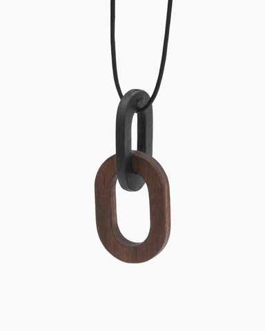 Link Necklace - Black/Walnut